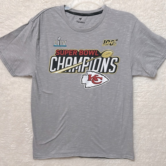 Fanatics Kansas City Chiefs 2019 Super Bowl champions t shirt sz M - Picture 1 of 8